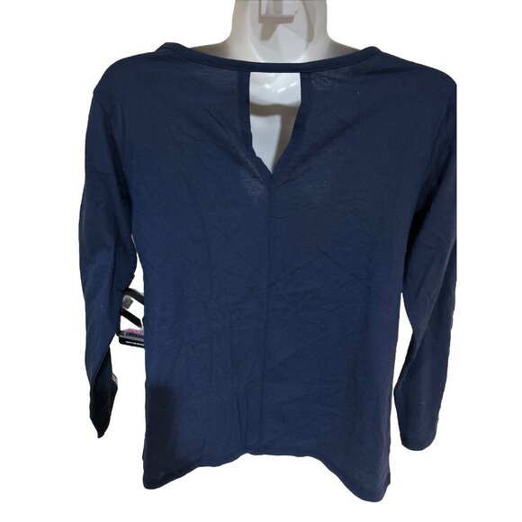 NEW UConn Huskies Colosseum Athletics Blue Tie Scoop Neck LS Shirt Girls M (7-8) - Picture 5 of 6